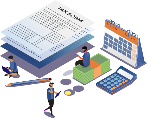 Digital financial planning frame graphic